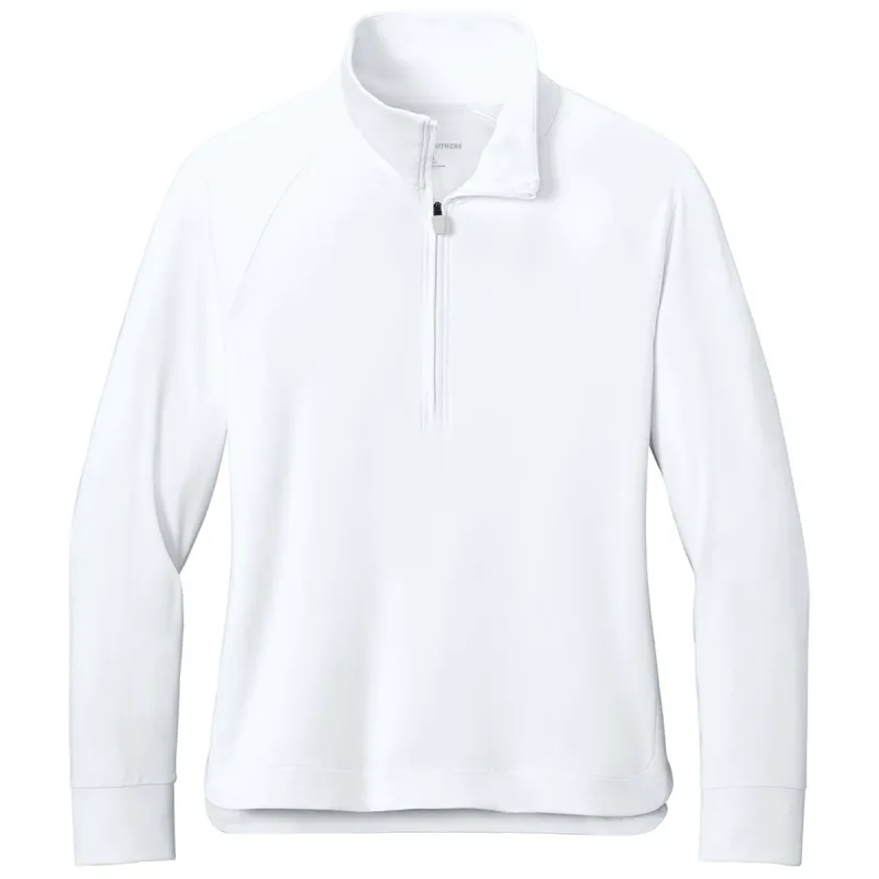 Brooks Brothers Women's White Luxe Performance 1/4-Zip made by Brooks Brothers