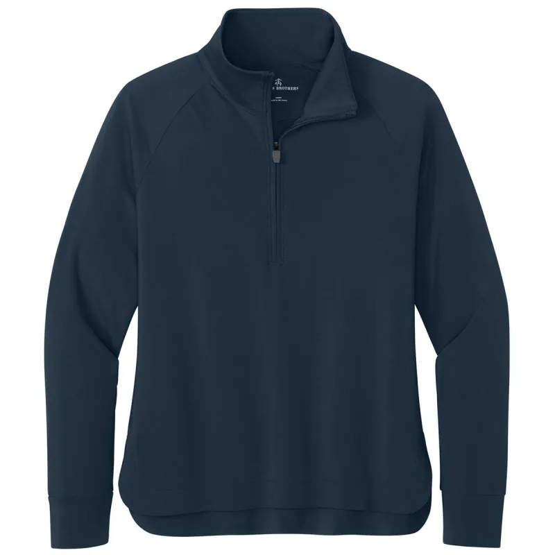 Brooks Brothers Women's Navy Blazer Luxe Performance 1/4-Zip made by Brooks Brothers