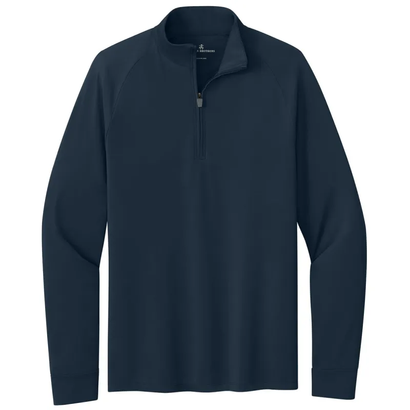Brooks Brothers Men's Navy Blazer Luxe Performance 1/4-Zip made by Brooks Brothers