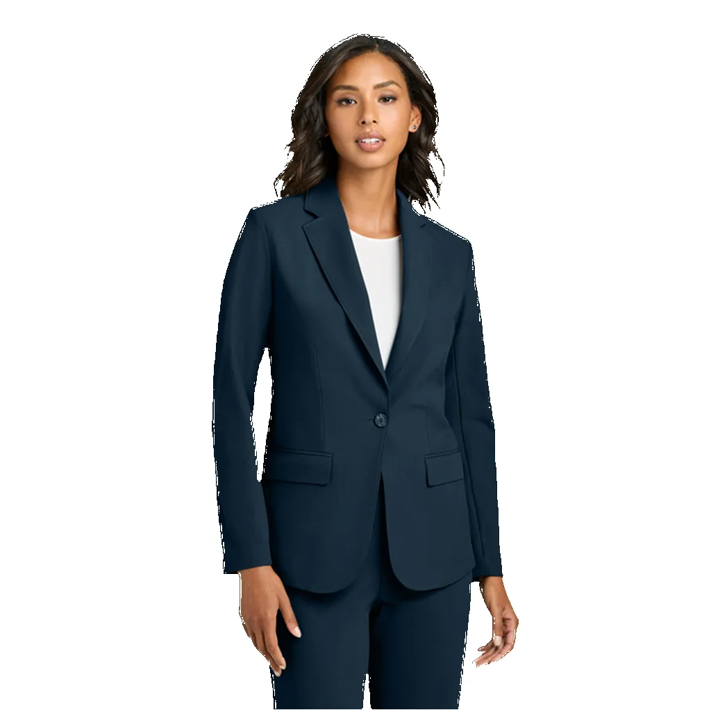 Mercer+Mettle Women’s Night Navy Capital Tech Blazer sold by Merchology product image thumbnail 3