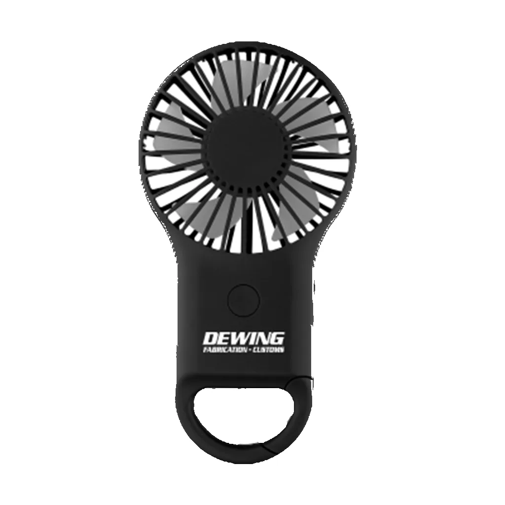 Hit Black Rechargeable Handheld Fan With Carabiner 2.0 sold by Merchology product image thumbnail 2