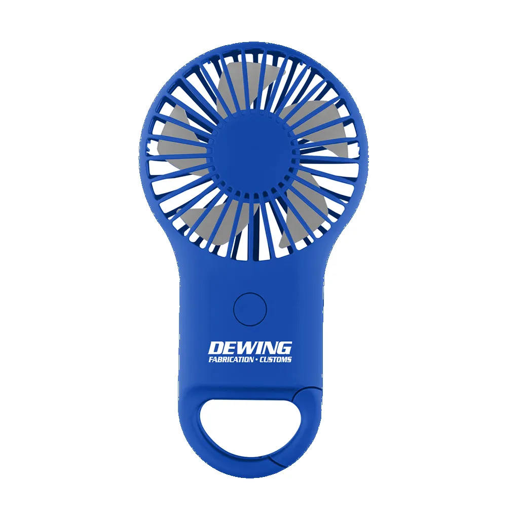 Hit Royal Blue Rechargeable Handheld Fan With Carabiner 2.0 sold by Merchology product image thumbnail 2