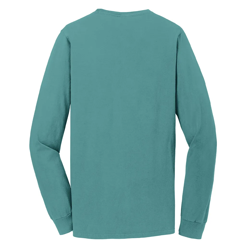 Port & Company Unisex Peacock Beach Wash Garment-Dyed Long Sleeve Tee sold by Merchology product image thumbnail 2