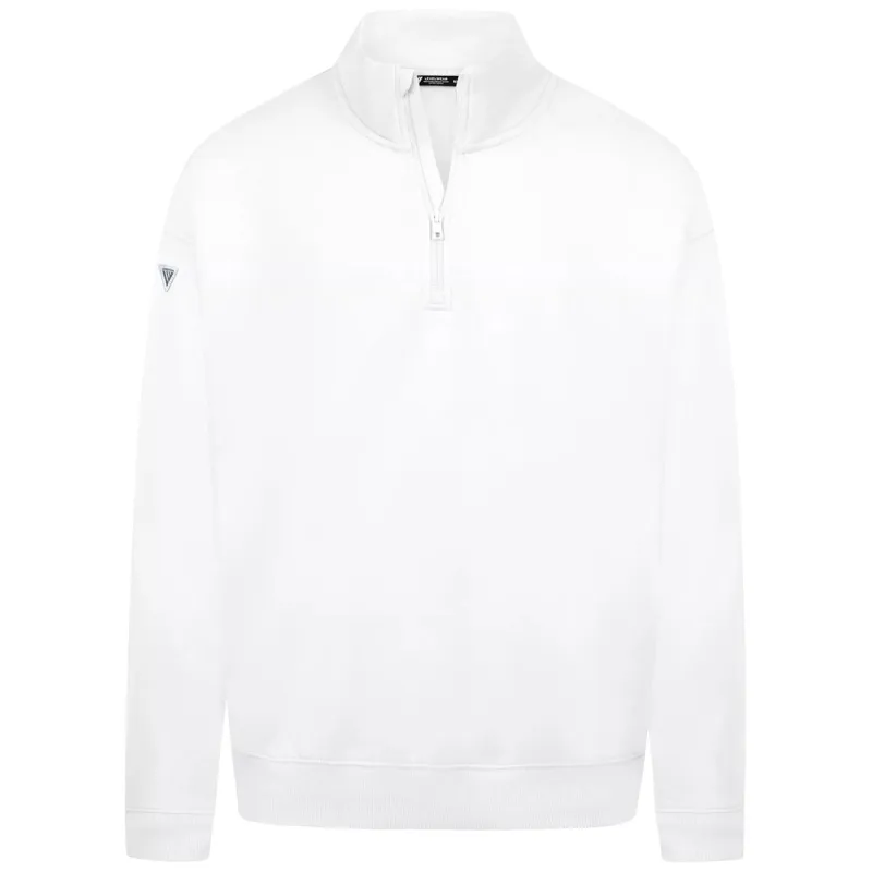 Levelwear White Murray Mockneck Pullover made by Merchology