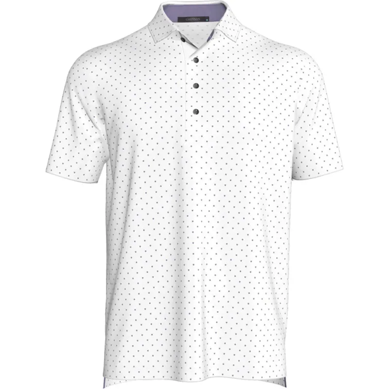 Greyson Men's Toadflax/Artic Pack Dot Polo made by Merchology