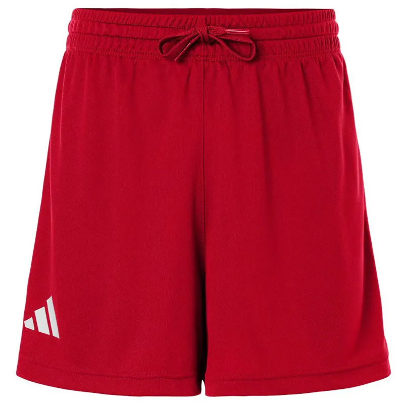 Adidas Women's Team Power Red/White 3-Stripes 3" Shorts made by Adidas