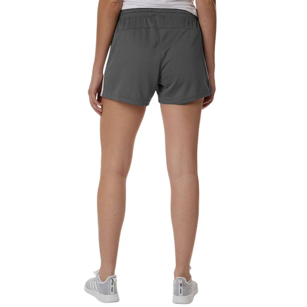 Adidas Women's Team Grey Four/White 3-Stripes 3" Shorts sold by Merchology product image thumbnail 4