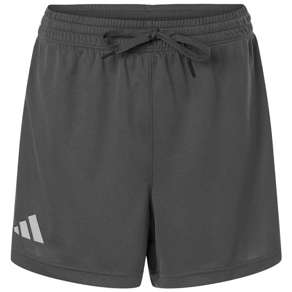 Adidas Women's Team Grey Four/White 3-Stripes 3" Shorts sold by Merchology