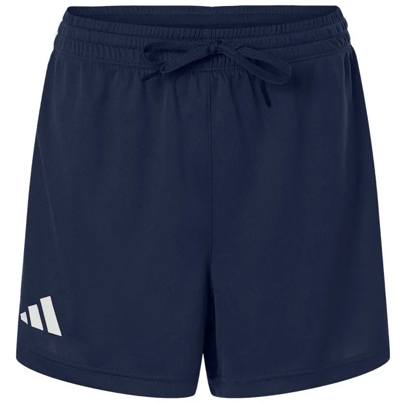 Adidas Women's Team Navy Blue/White 3-Stripes 3" Shorts made by Adidas