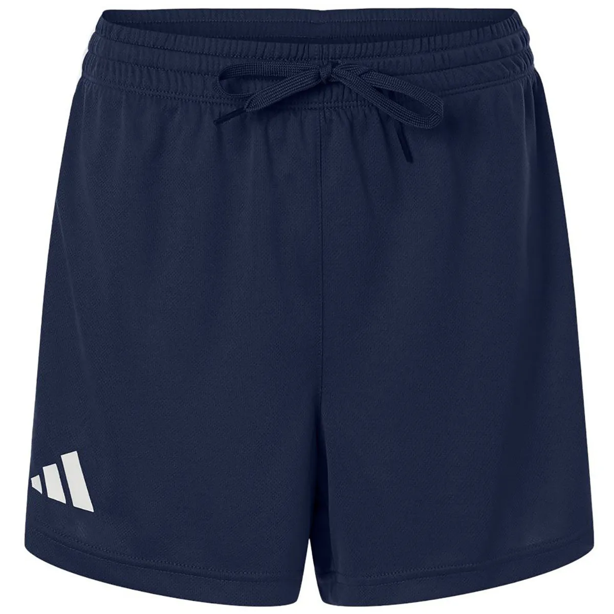 Adidas Women's Team Navy Blue/White 3-Stripes 3" Shorts sold by Merchology