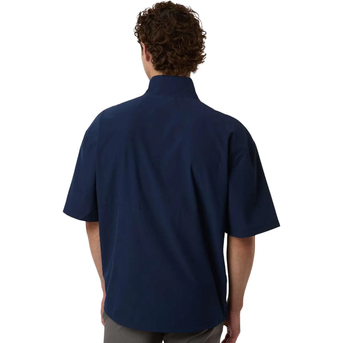 Adidas Men's Team Navy Blue/ White Short Sleeve Quarter-Zip Pullover sold by Merchology product image thumbnail 4