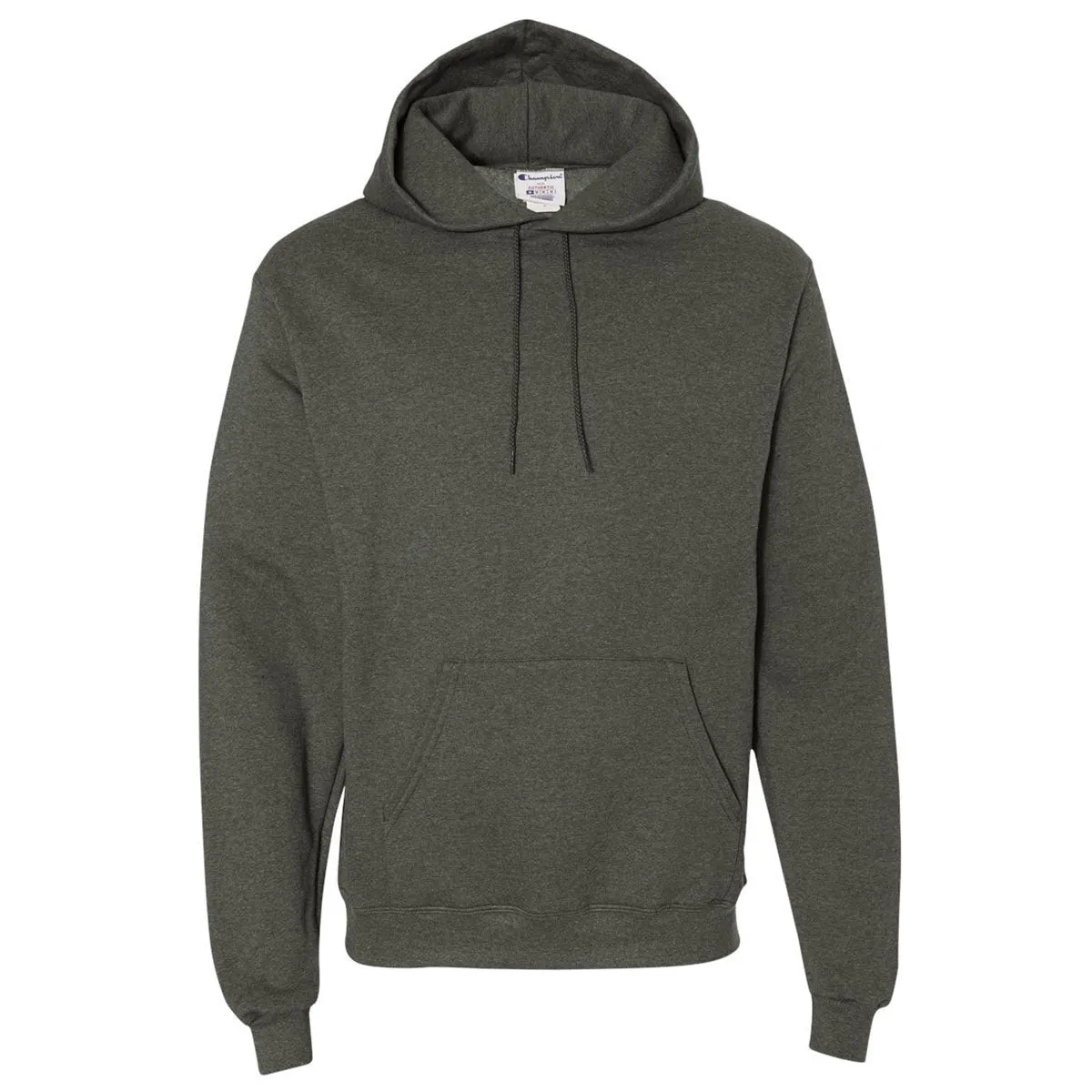 Champion Men's Dark Green Heather Hoodie sold by Merchology