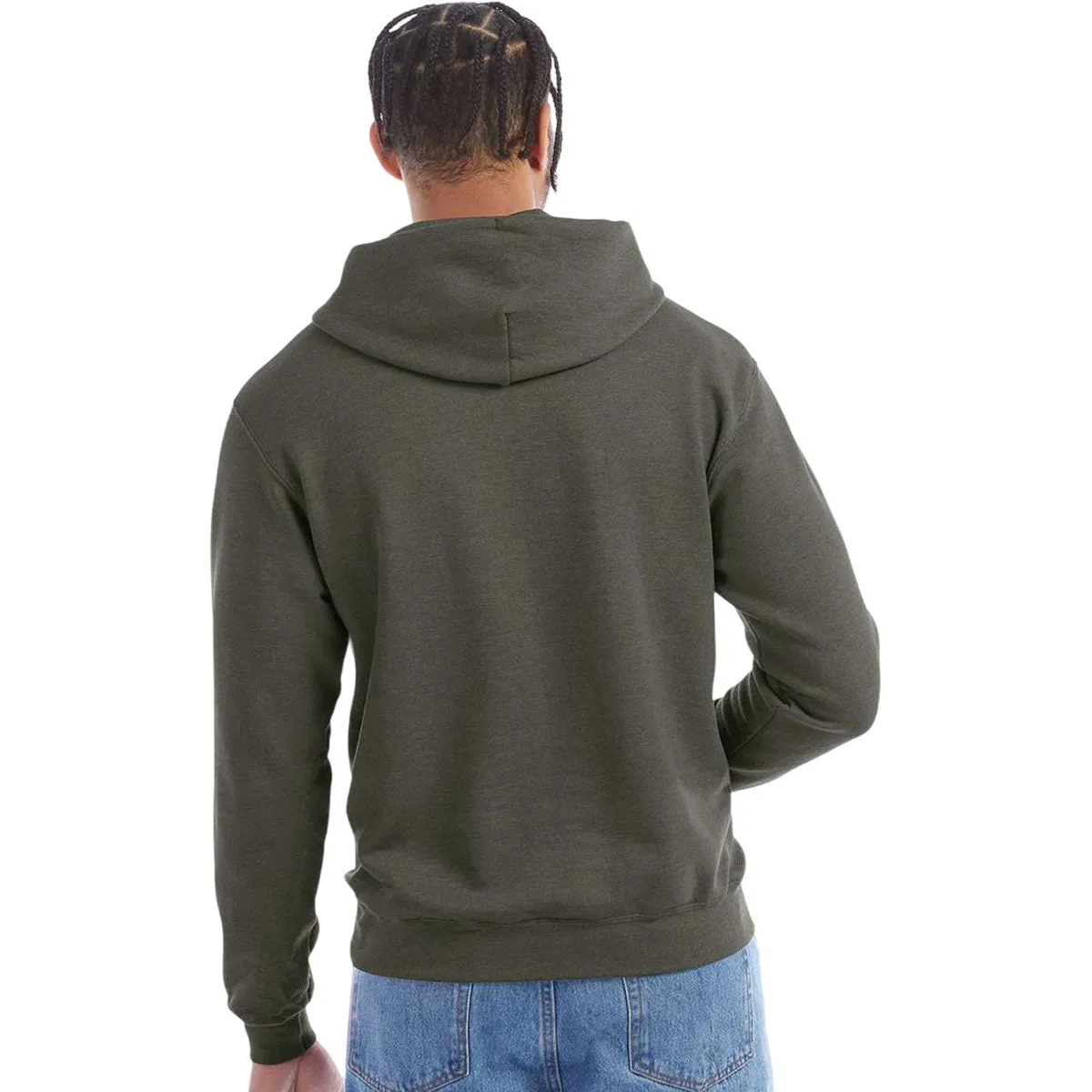 Champion Men's Dark Green Heather Hoodie sold by Merchology product image thumbnail 5