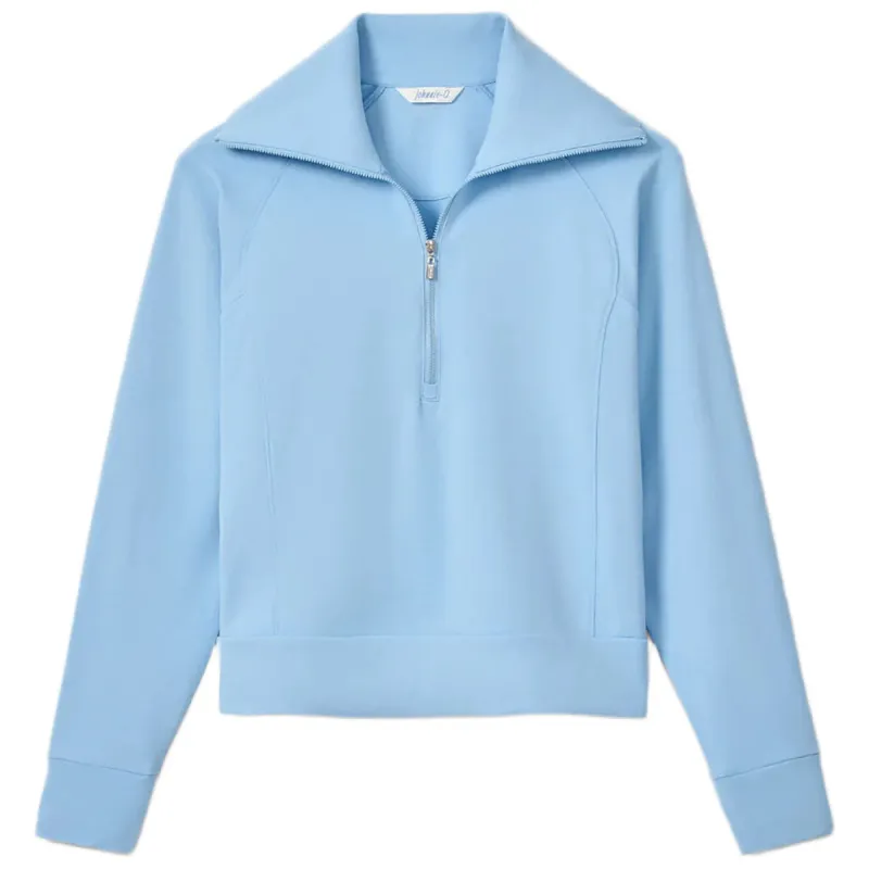 Johnnie-O Women's Gulf Blue Eliza Performance Half Zip Pullover made by Johnnie-O