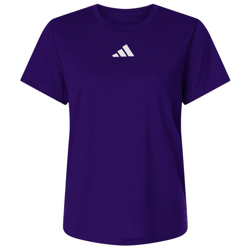 Adidas Women's Team Collegiate Purple/White Pregame T-Shirt made by Adidas