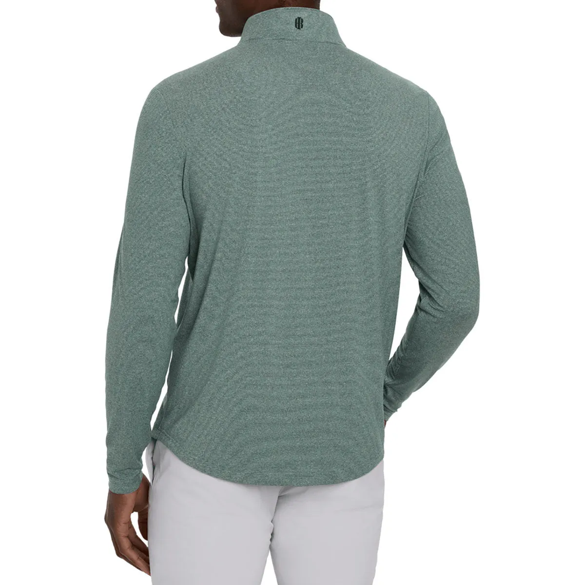 Holderness & Bourne Men's Heathered California Spruce The Royce Quarter Zip sold by Merchology product image thumbnail 2