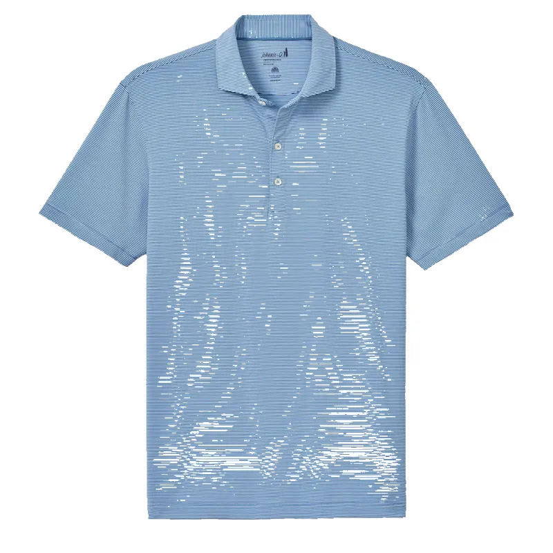 Johnnie-O Men's Kona Lake Lyndonn Striped Jersey Performance Polo made by Johnnie-O