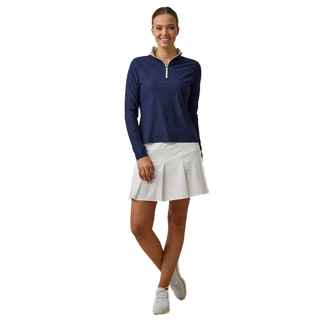 Straight Down Women's New Indigo Mylite Quarter Zip sold by Merchology product image thumbnail 3