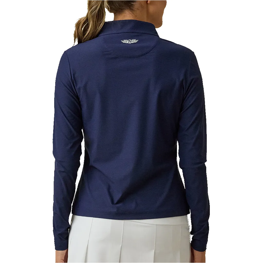 Straight Down Women's New Indigo Mylite Quarter Zip sold by Merchology product image thumbnail 2