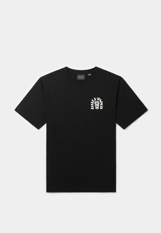 DAILY PAPER Rafat Ss T­Shirt - Black sold by ASHLUXURY