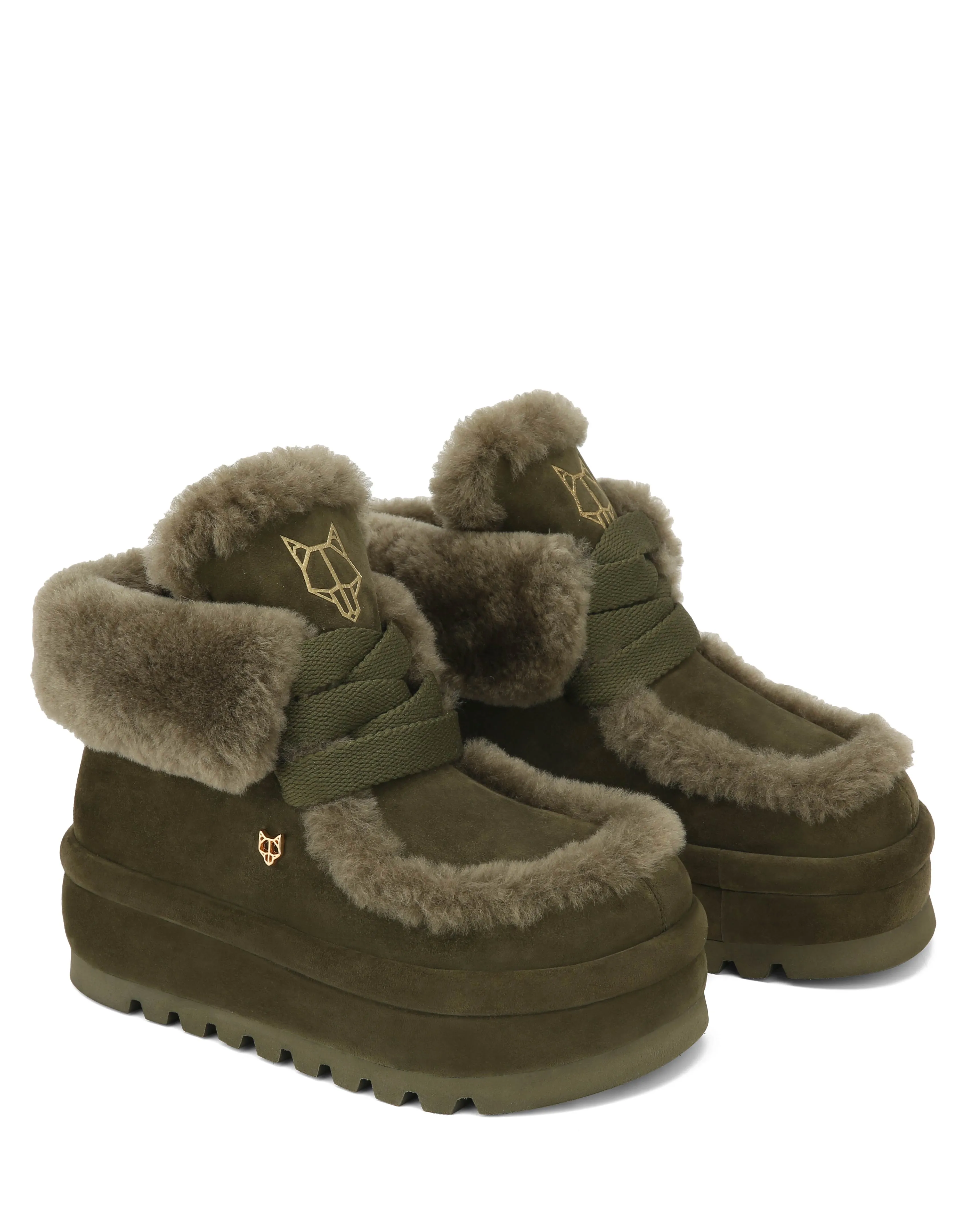 Bambi Dark Olive Suede/Shearling sold by naked wolfe product image thumbnail 2