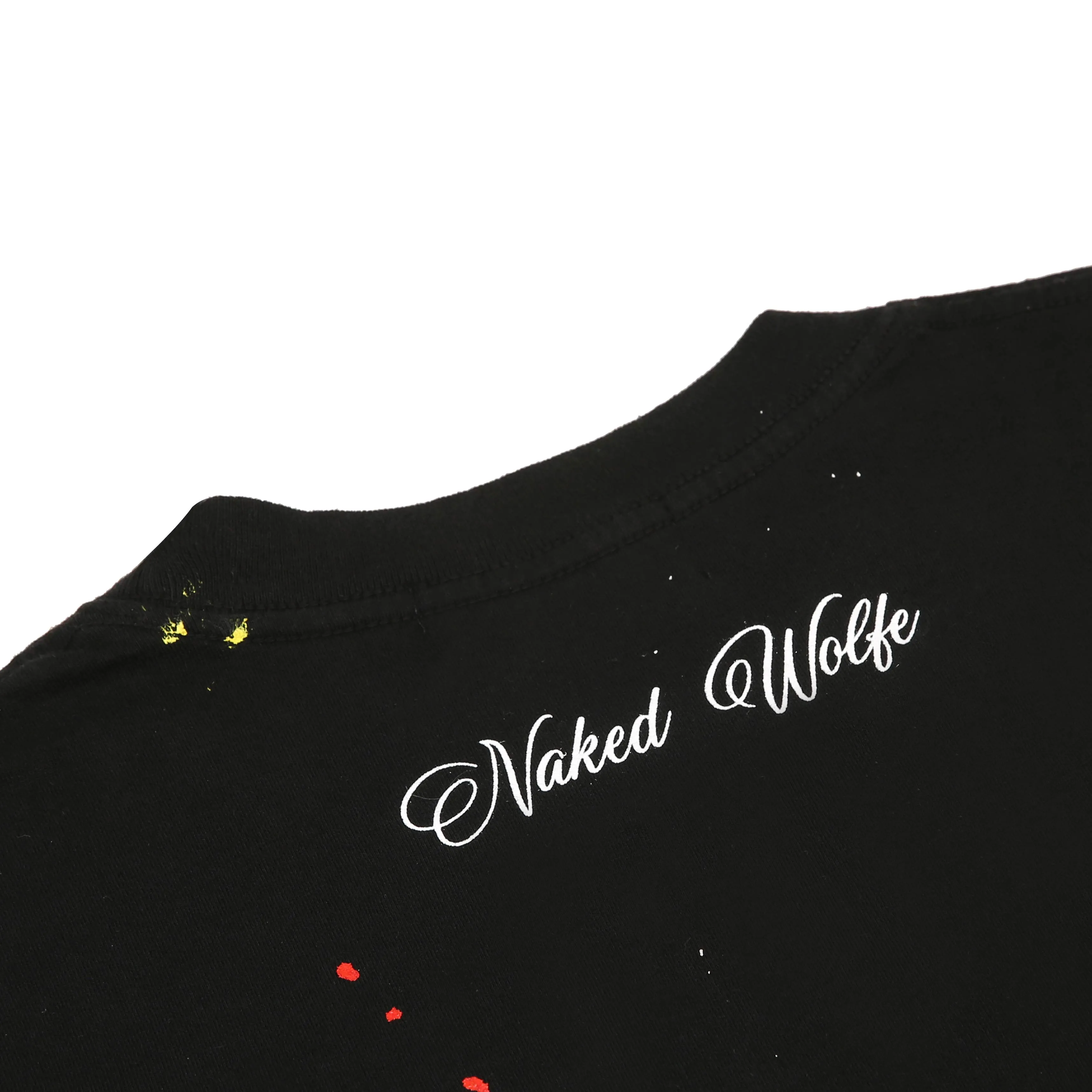 Wolfe T-Shirt Black Paint Splatter sold by naked wolfe product image thumbnail 5