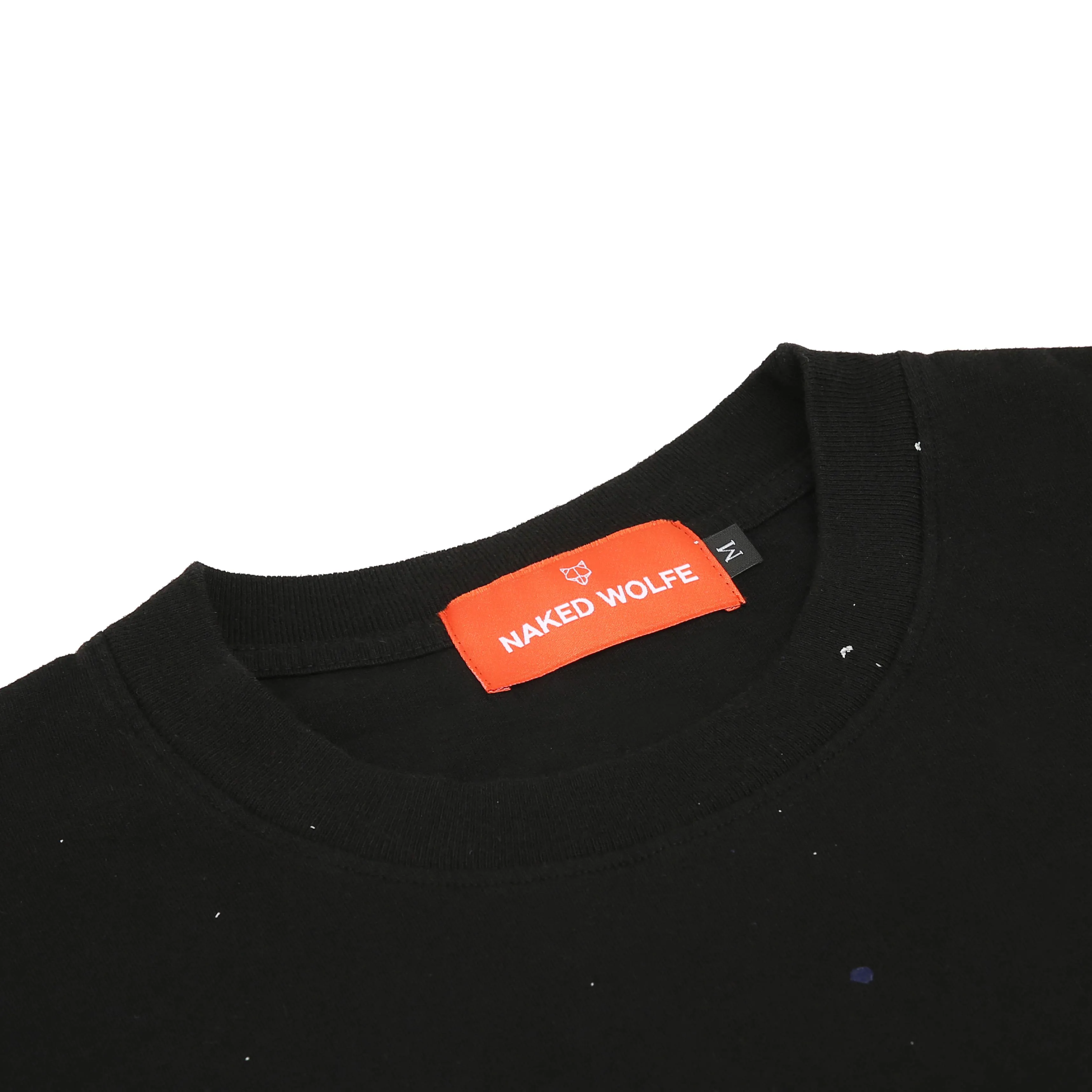 Wolfe T-Shirt Black Paint Splatter sold by naked wolfe product image thumbnail 3