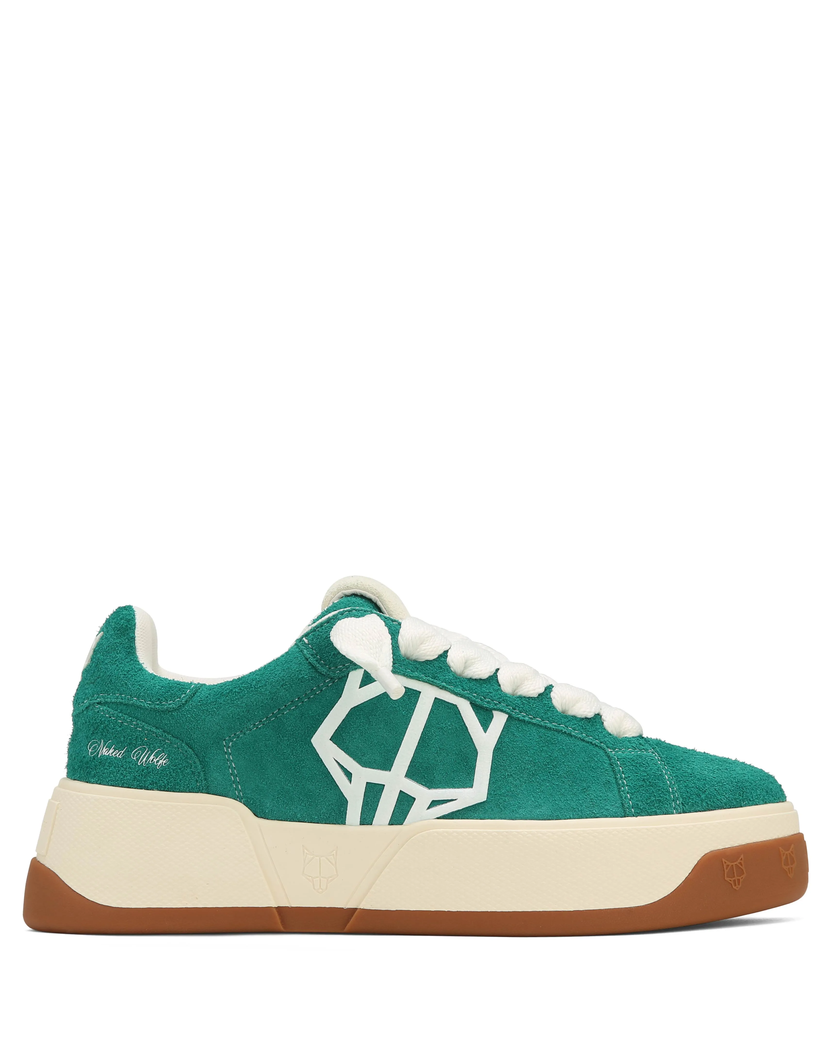 Kray Hairy Cow Suede Forrest Green sold by naked wolfe