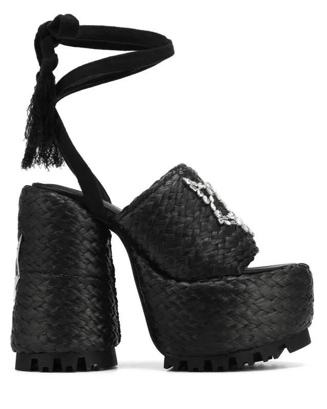 Beach Raffia Black sold by naked wolfe