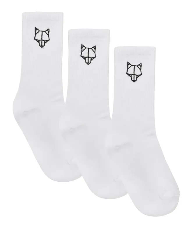 3 Pack Womens Egyptian Cotton Socks White sold by naked wolfe