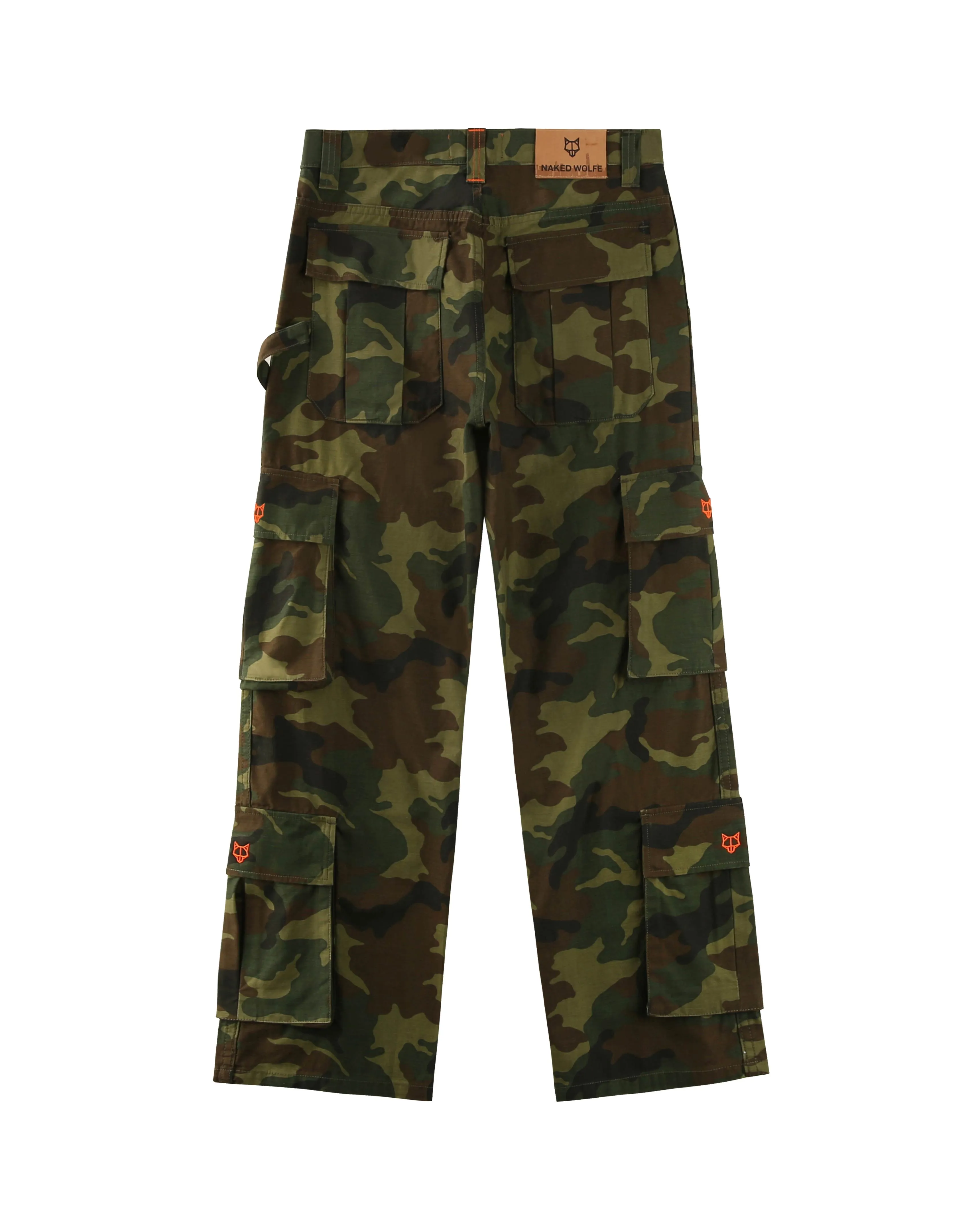 Baggy Pocket Cargo Pants Camo sold by naked wolfe product image thumbnail 2