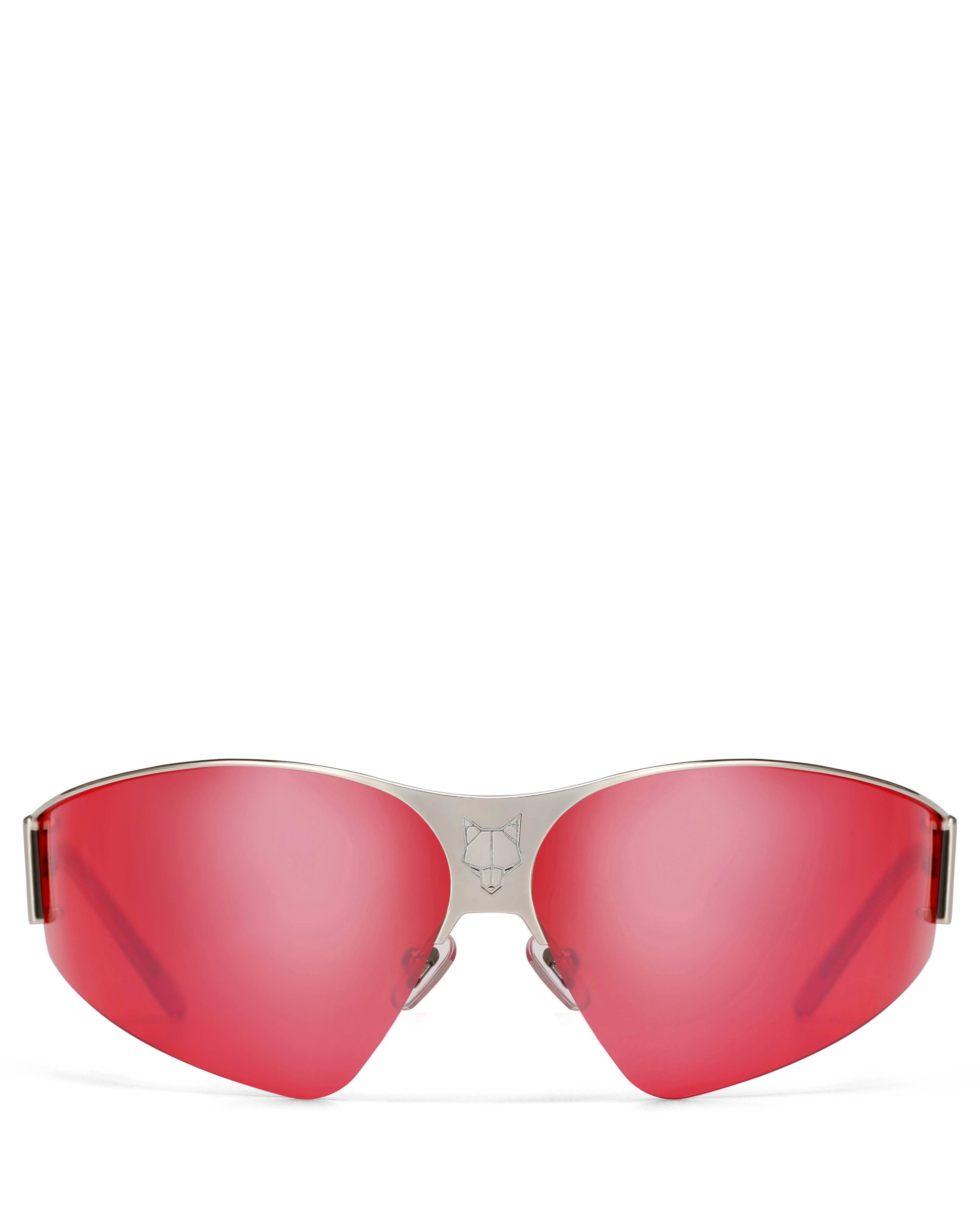 Racer Glasses Silver & Red sold by naked wolfe