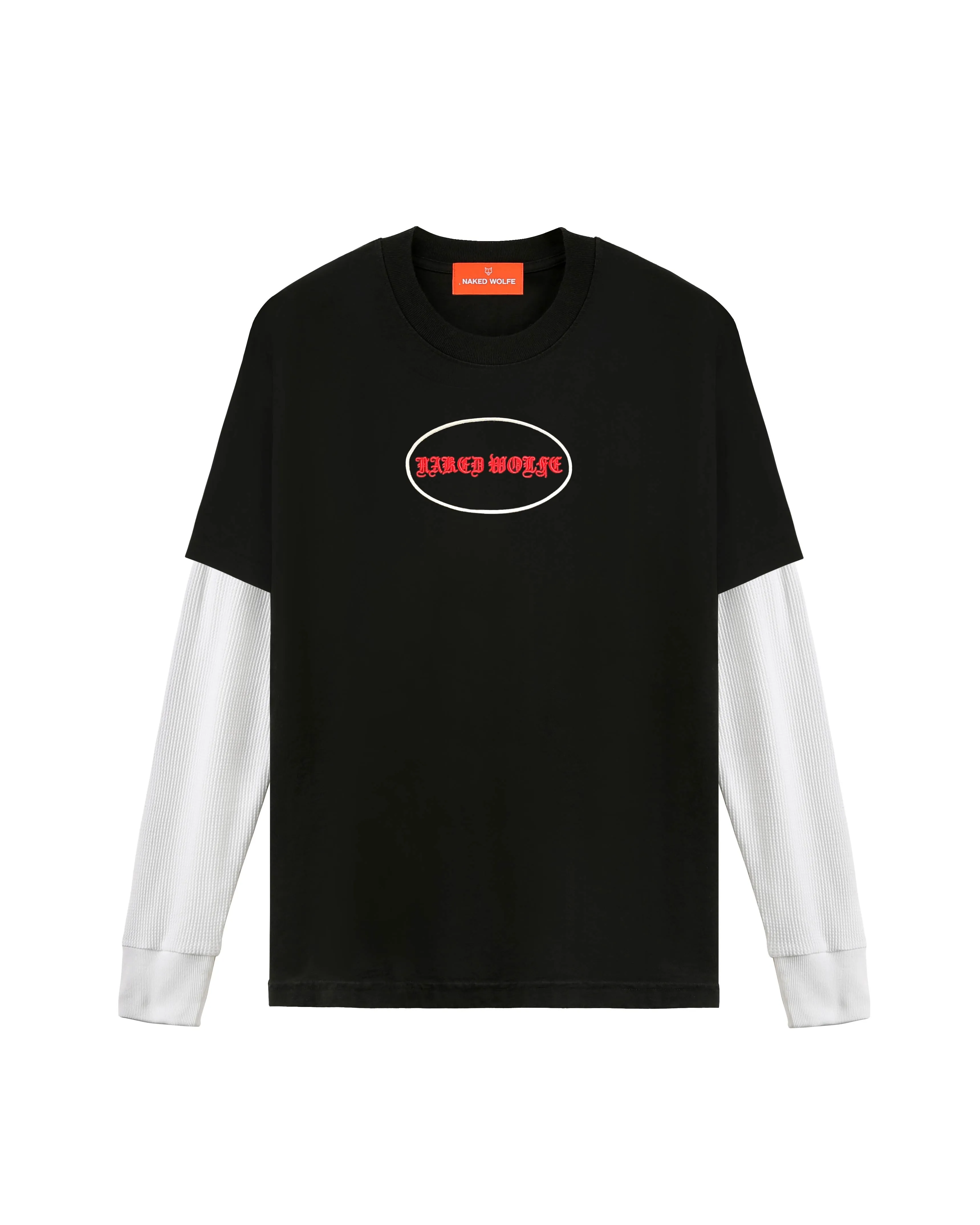 Gothic Underlay Tee Black/White sold by naked wolfe