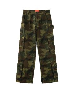 Baggy Pocket Cargo Pants Camo Logo sold by naked wolfe