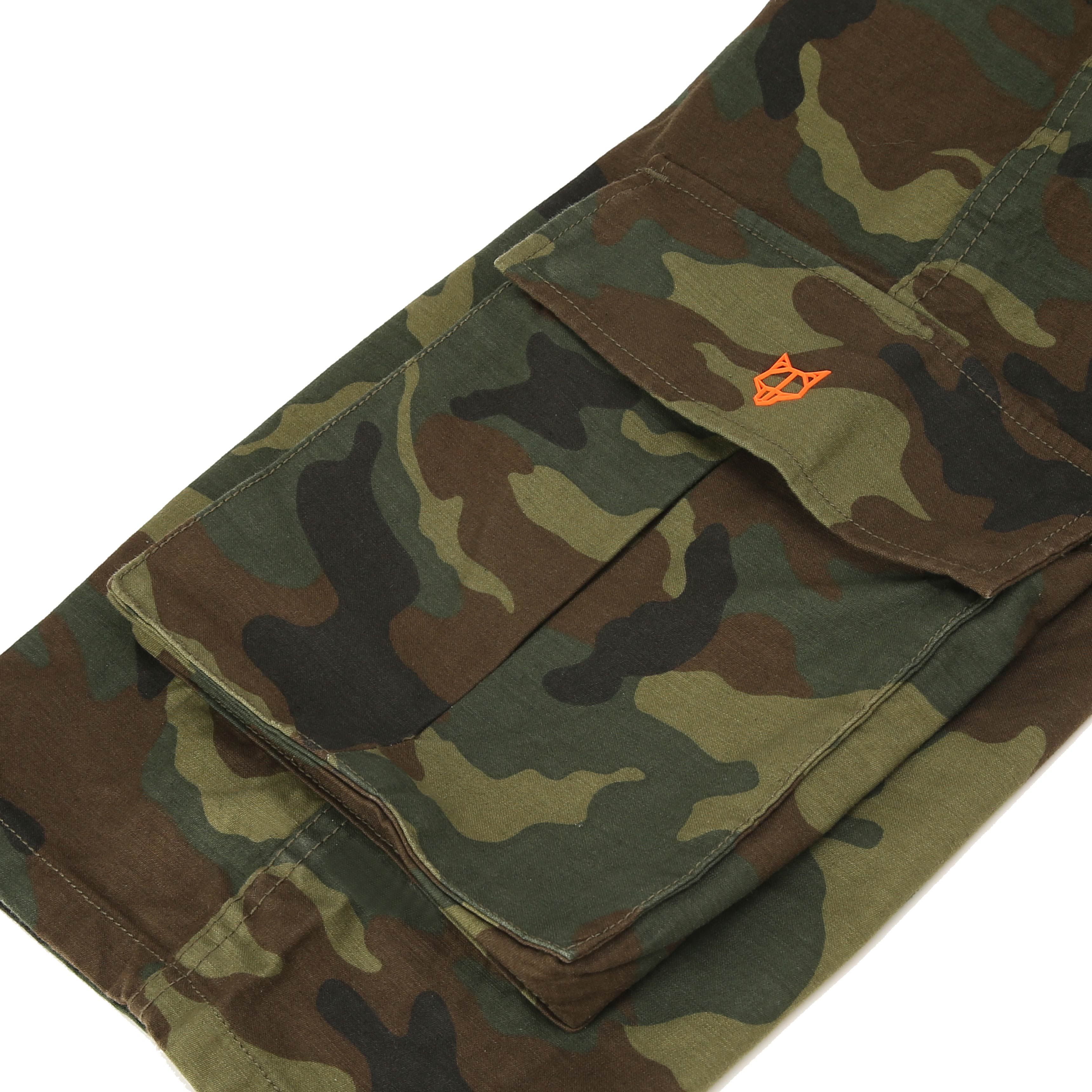 Baggy Pocket Cargo Pants Camo Logo sold by naked wolfe product image thumbnail 3