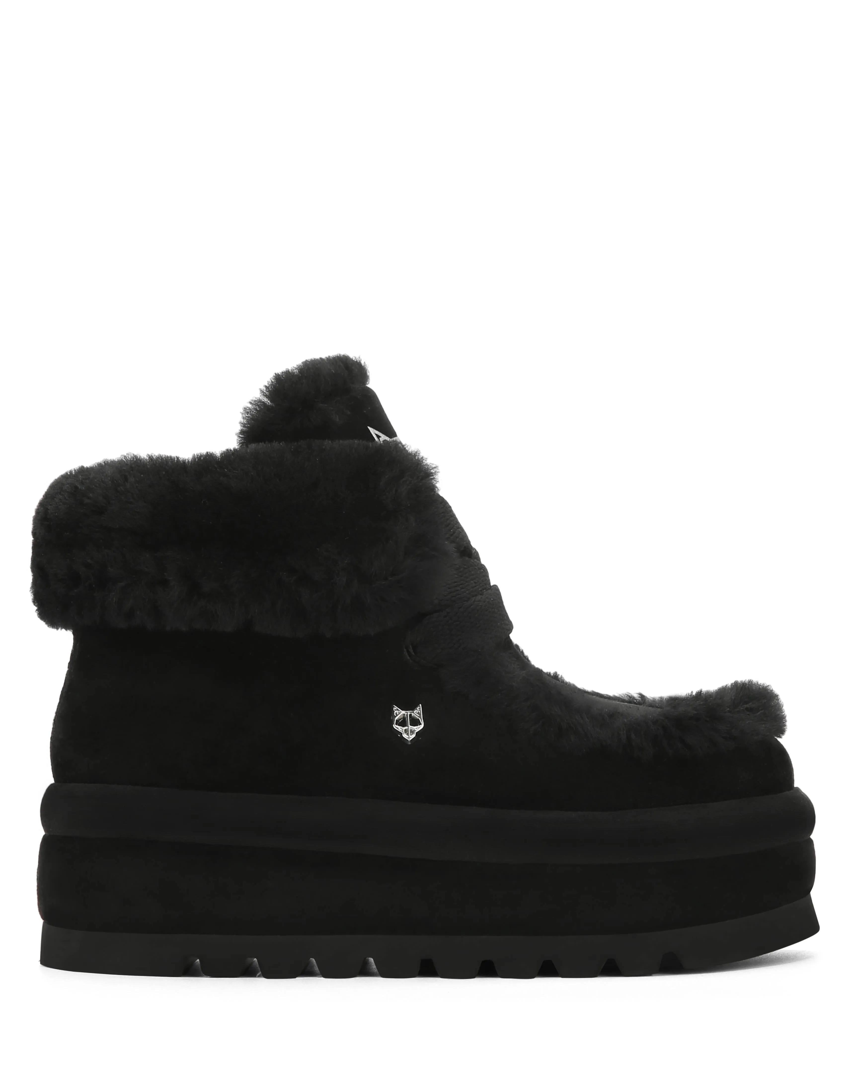 Bambi Black Suede/Shearling sold by naked wolfe