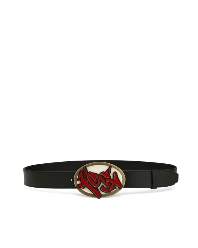 Kosa Belt Black Leather sold by naked wolfe