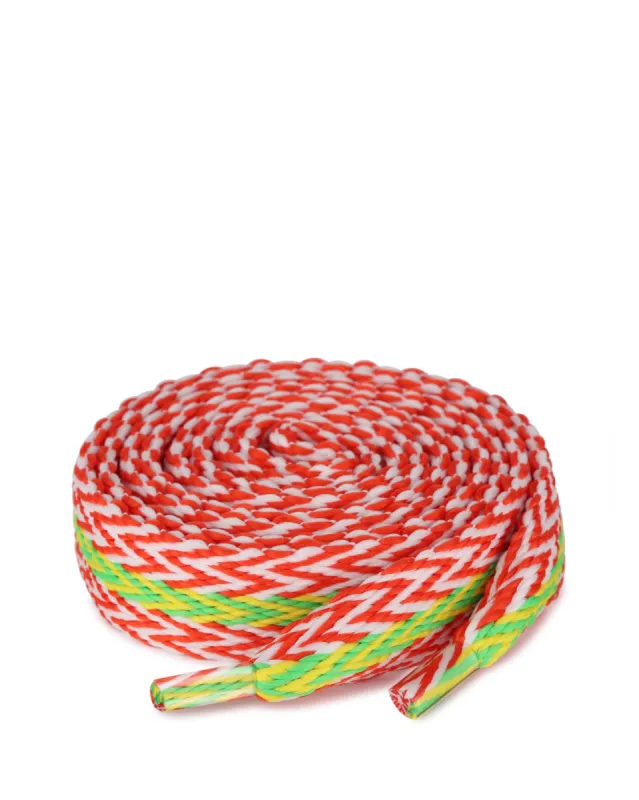 Slide Laces Zig Zag Orange/Green sold by naked wolfe