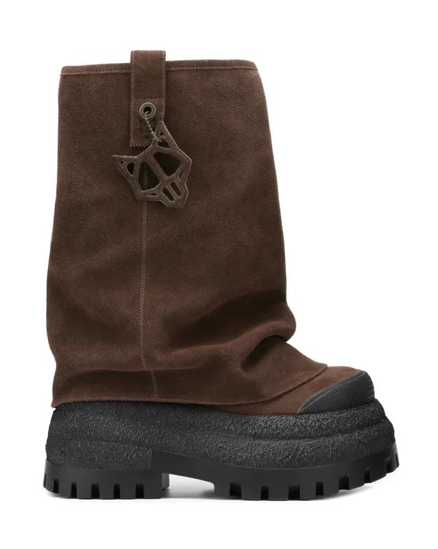 Disturb Chocolate Suede sold by naked wolfe