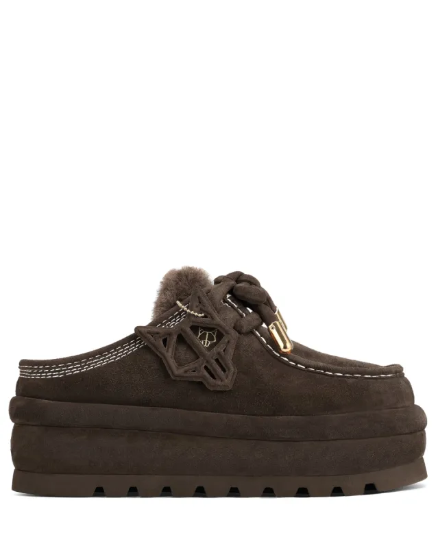 Blizzard Chocolate Suede/Shearling sold by naked wolfe