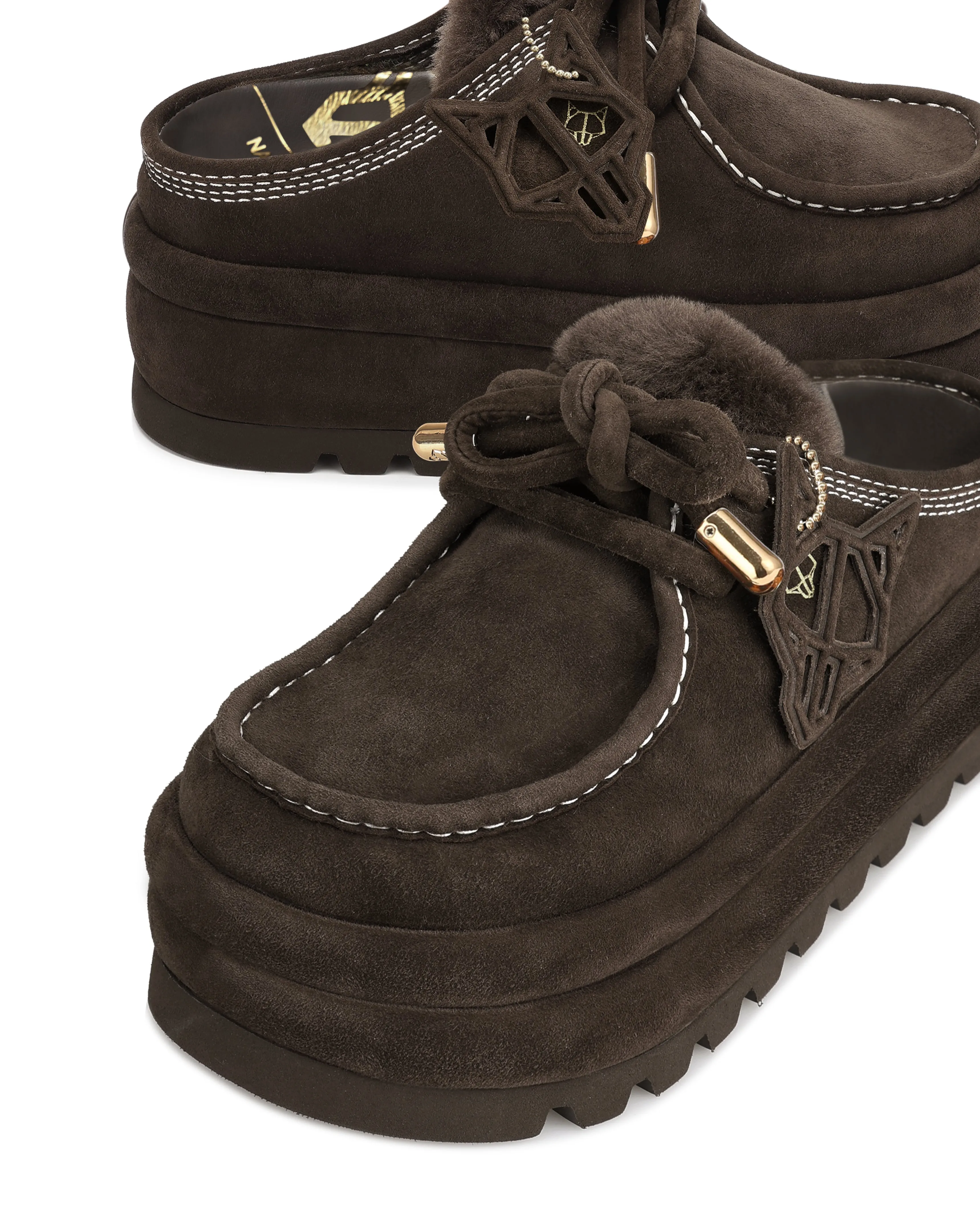 Blizzard Chocolate Suede/Shearling sold by naked wolfe product image thumbnail 4