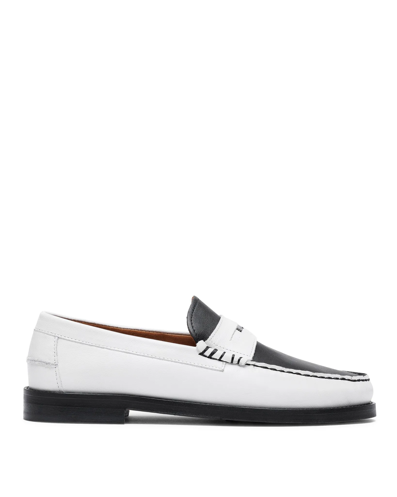 Riviera White/Black Leather sold by naked wolfe