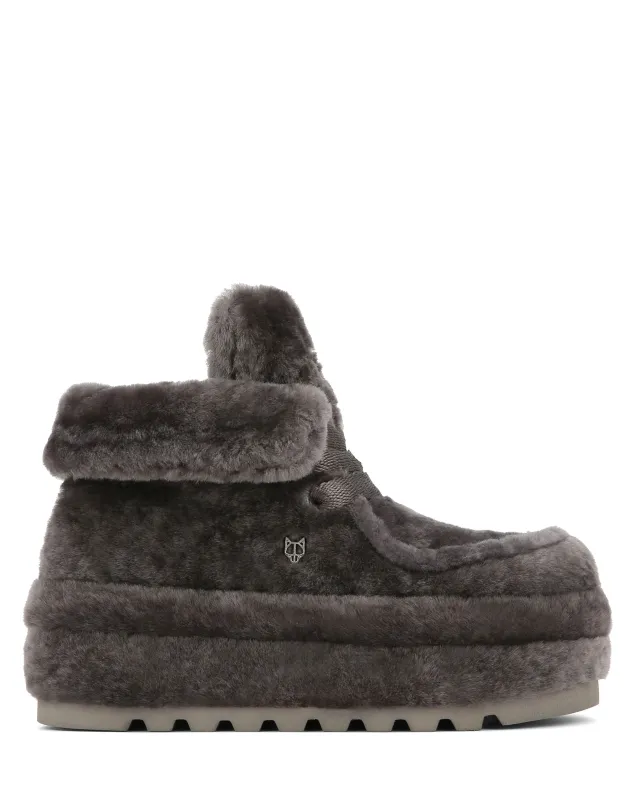 Bambi Slate Grey Shearling sold by naked wolfe