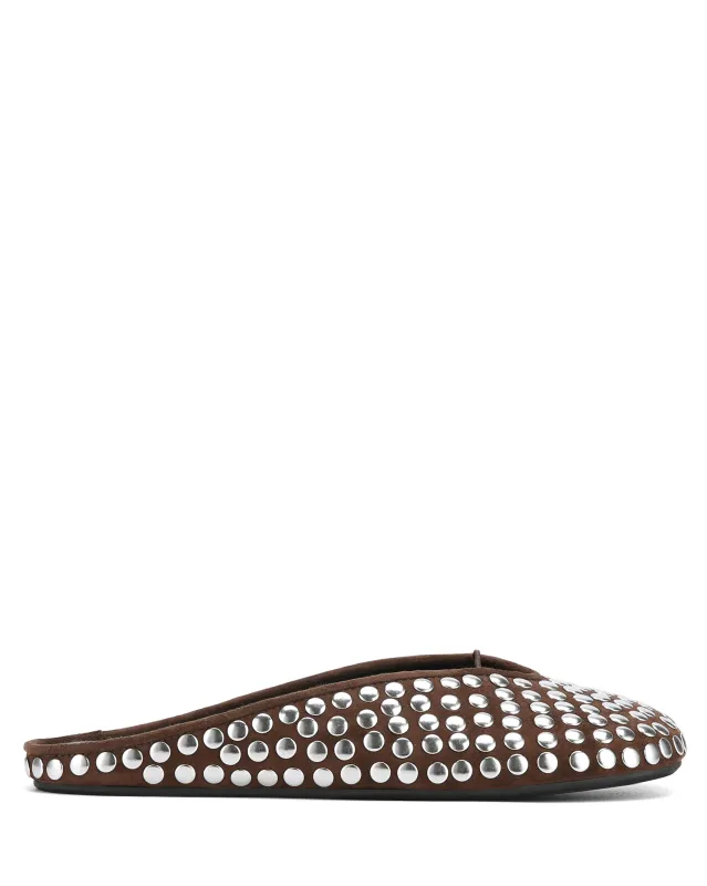 Pippa Brown Studded Suede sold by naked wolfe