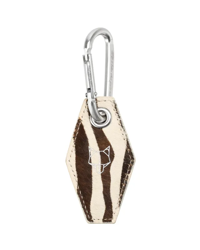 Carabiner Keychain Zebra sold by naked wolfe