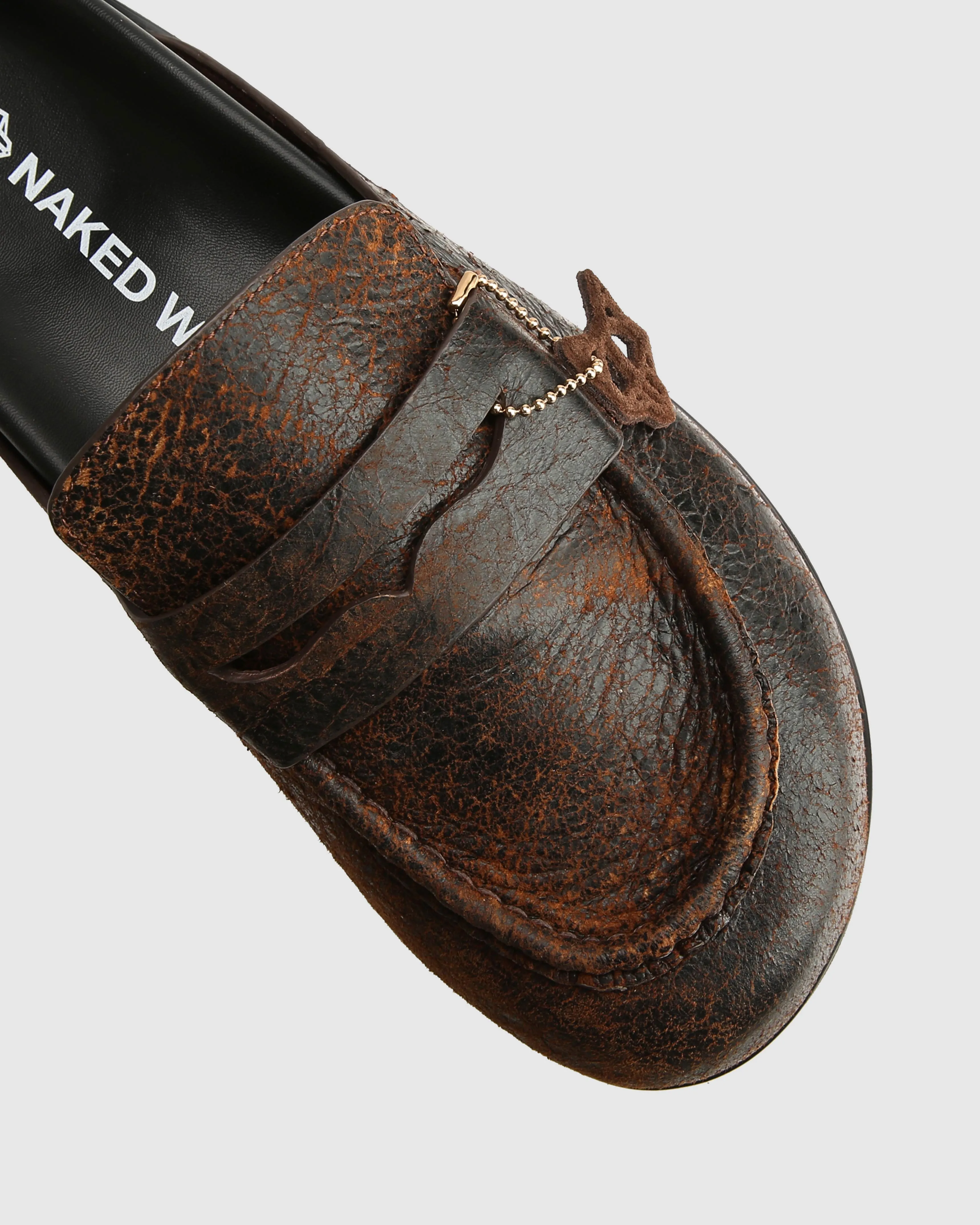 Cord Brown Distress Leather sold by naked wolfe product image thumbnail 3