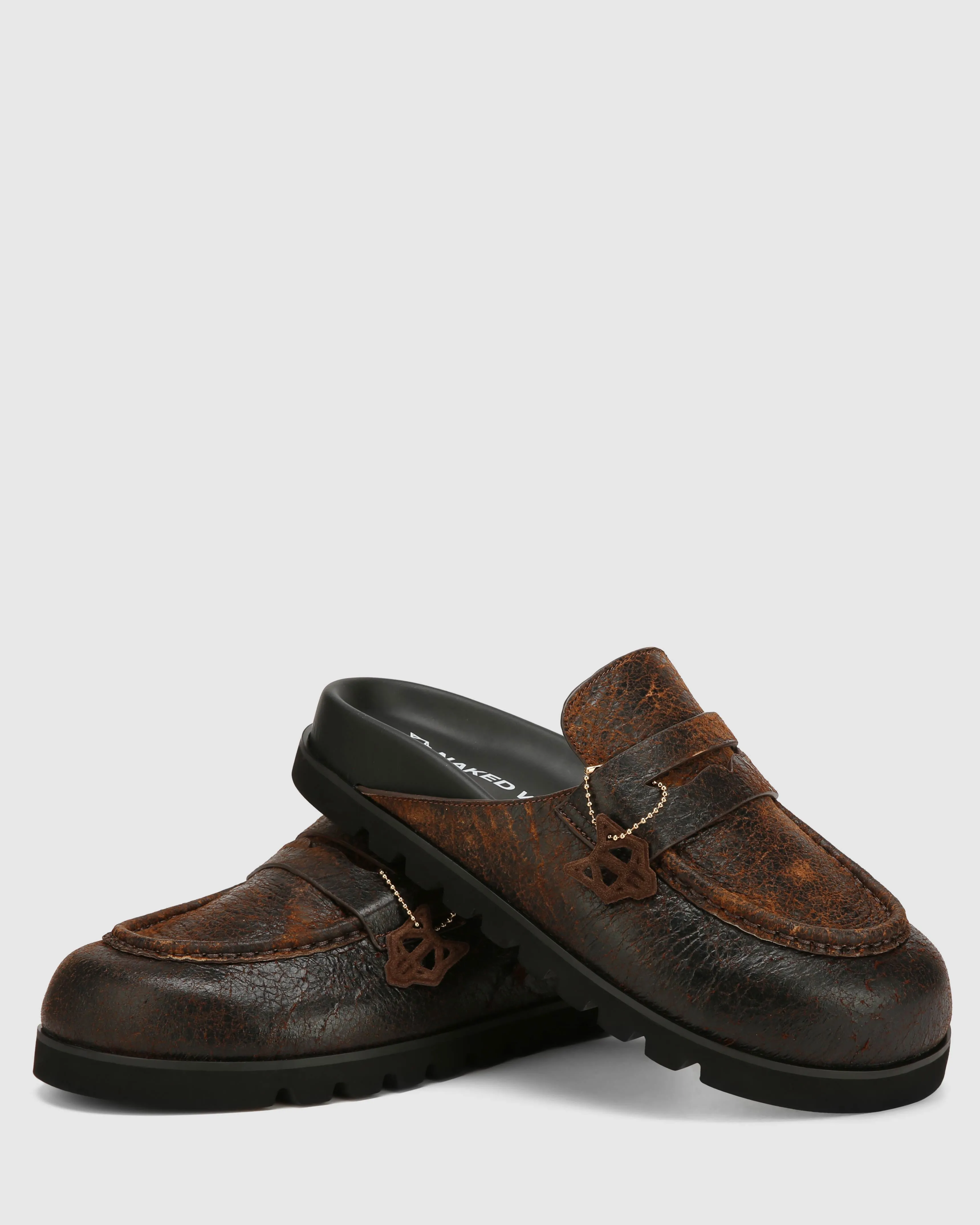 Cord Brown Distress Leather sold by naked wolfe product image thumbnail 2