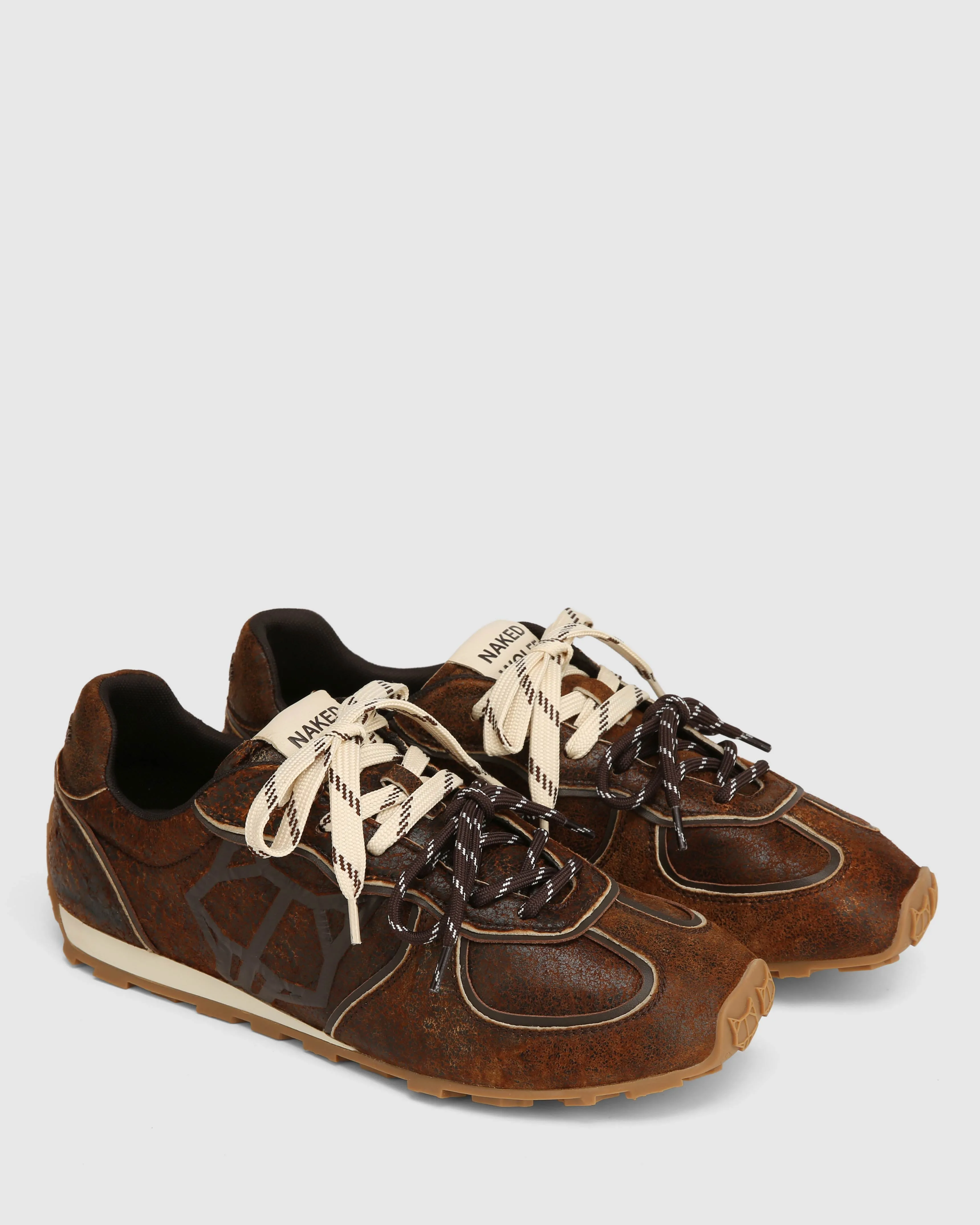 Lightning Brown Distress Leather sold by naked wolfe product image thumbnail 3