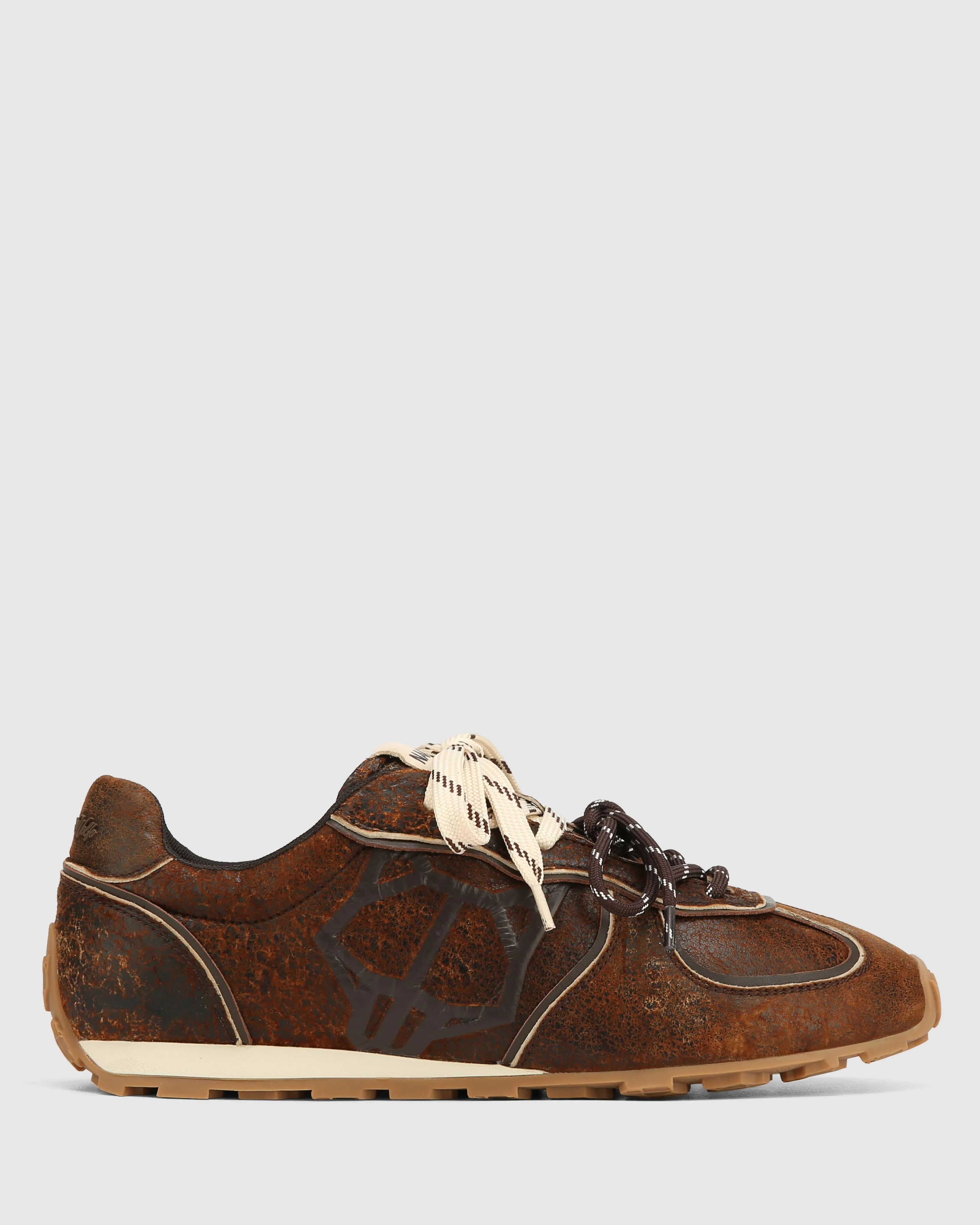 Lightning Brown Distress Leather sold by naked wolfe product image thumbnail 5