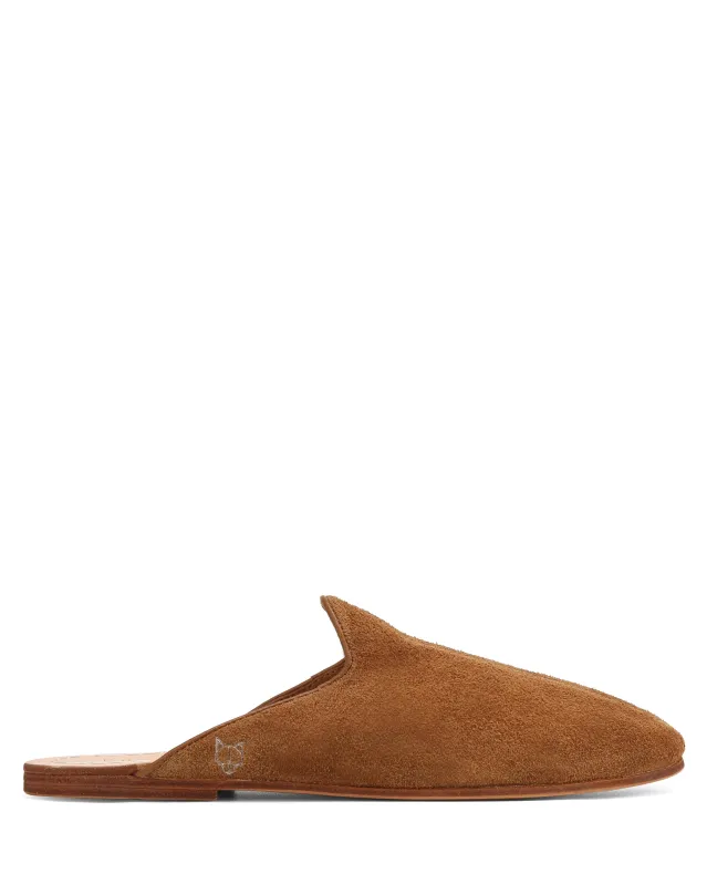 The Jet Mule Tan Suede sold by naked wolfe